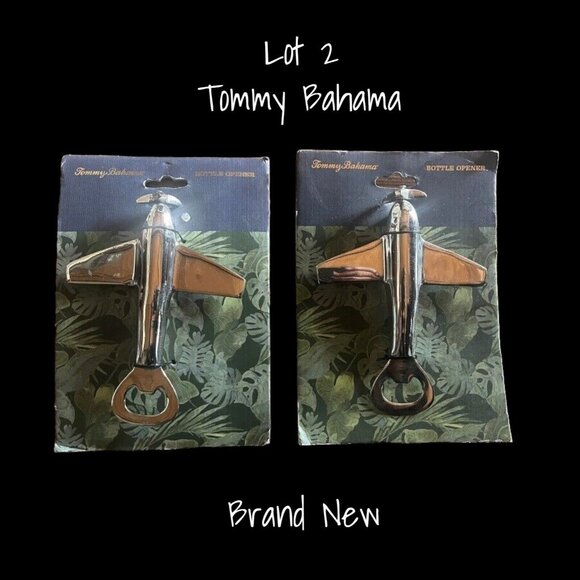 Tommy Bahama Brand New Bottle & Can Opener Set - Airplane Design Lot of 2 - Picture 1 of 1